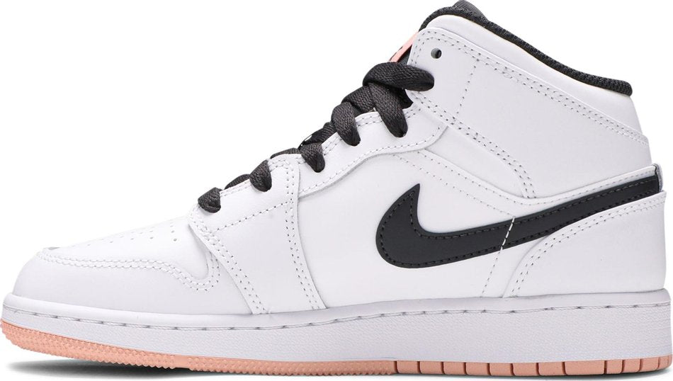 Air Jordan 1 Mid GS White Arctic Orange