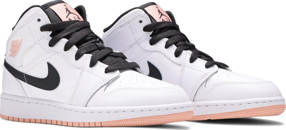 Air Jordan 1 Mid GS White Arctic Orange