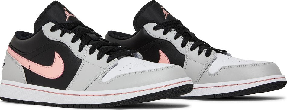 Air Jordan 1 Low Black Grey Fog Bleached Coral