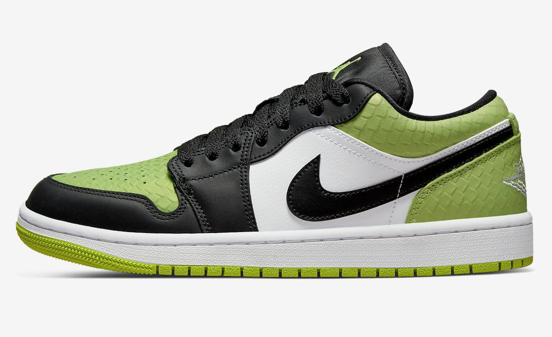 Wmns Air Jordan 1 Low SE Vivid Green Snakeskin