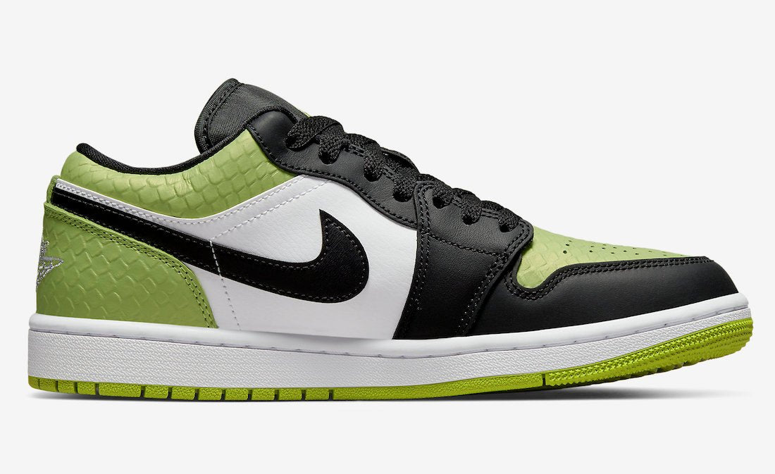 Wmns Air Jordan 1 Low SE Vivid Green Snakeskin