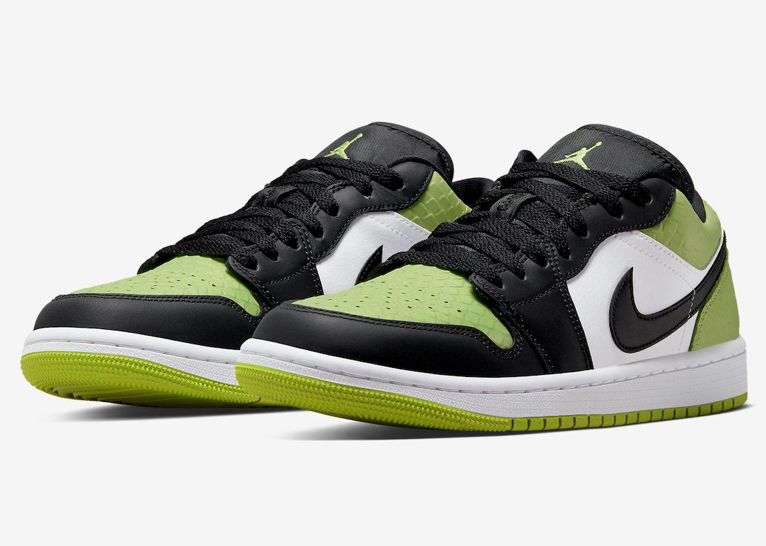 Wmns Air Jordan 1 Low SE Vivid Green Snakeskin