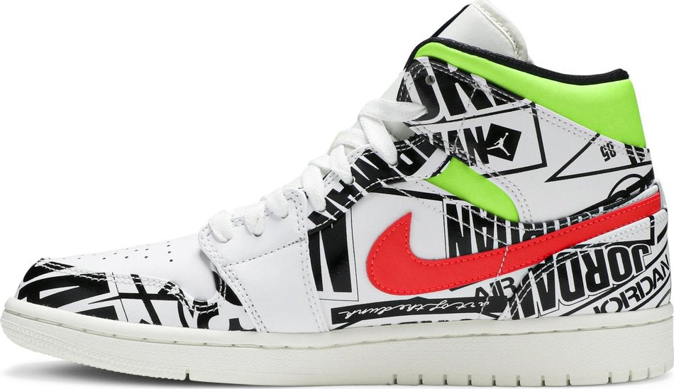 Air Jordan 1 Mid Over-Print Logos