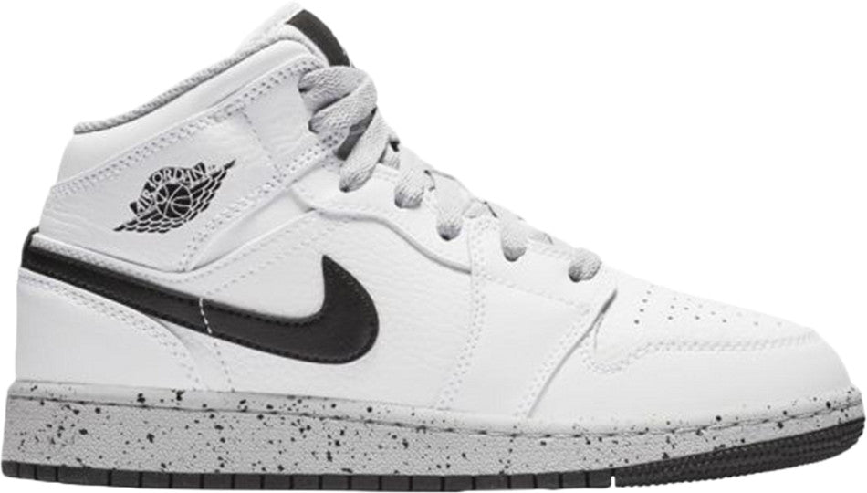 Air Jordan 1 Retro Mid GS White Cement