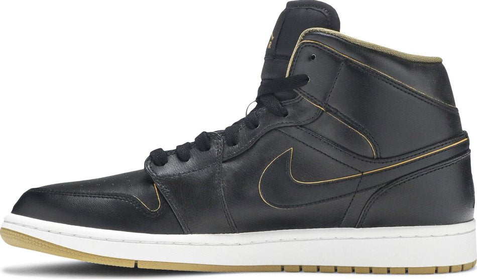 Air Jordan 1 Mid Black Gold