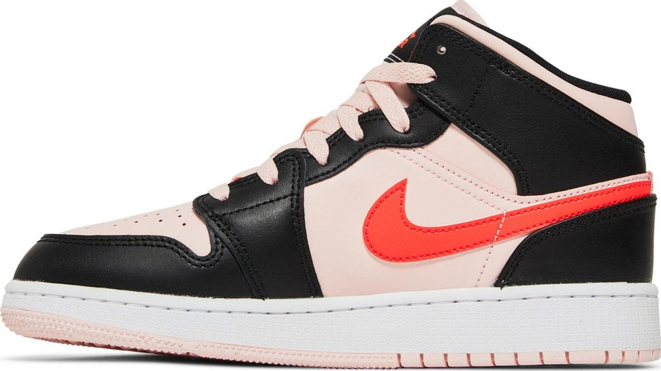 Air Jordan 1 Mid GS Black Pink Crimson