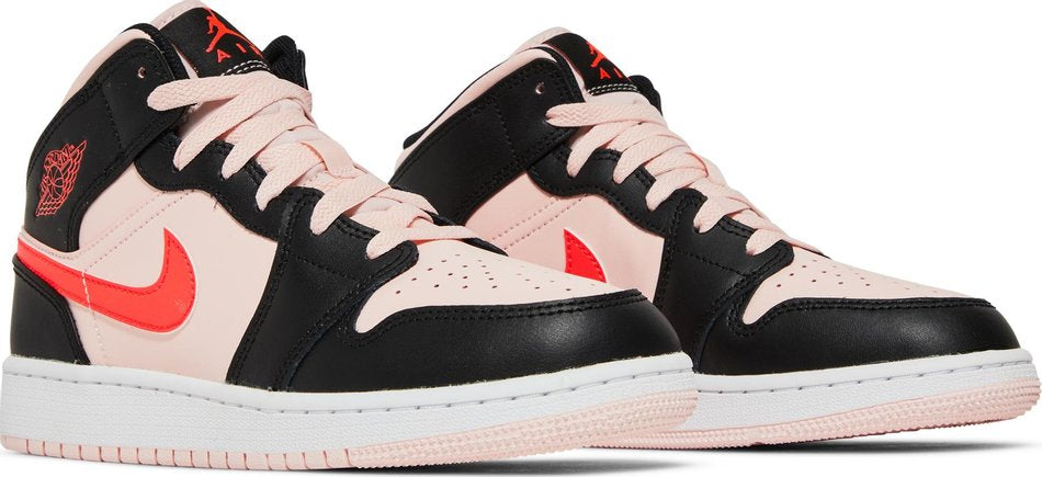 Air Jordan 1 Mid GS Black Pink Crimson