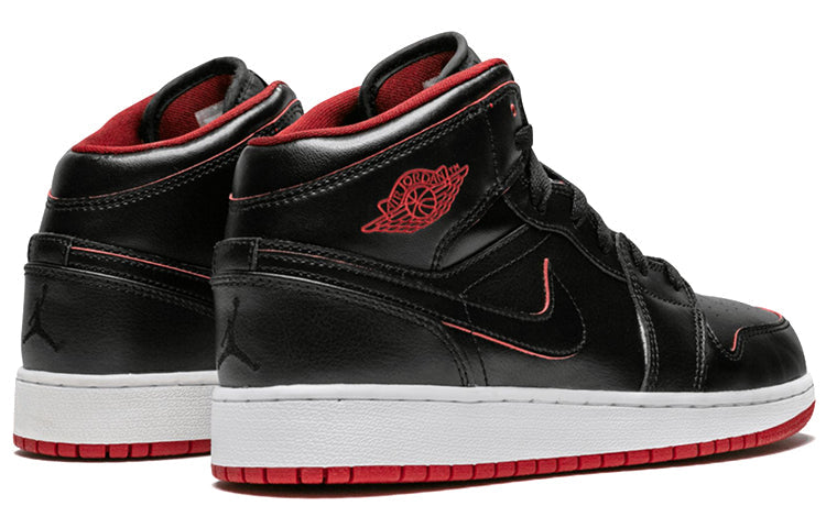 Air Jordan 1 Retro Mid GS Black Gym Red