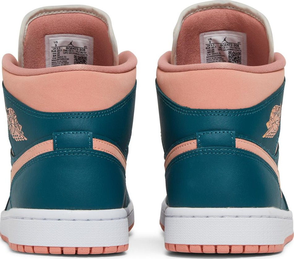 Wmns Air Jordan 1 Mid Dark Teal Green