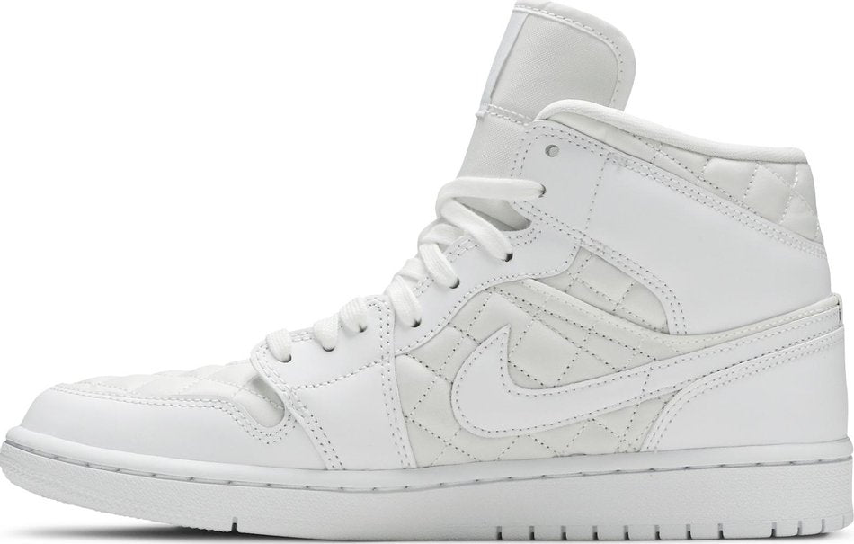 Wmns Air Jordan 1 Mid SE White Quilted