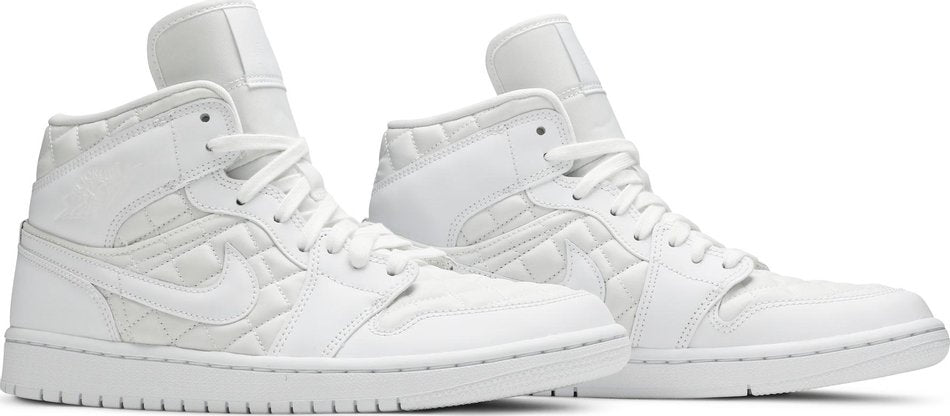 Wmns Air Jordan 1 Mid SE White Quilted