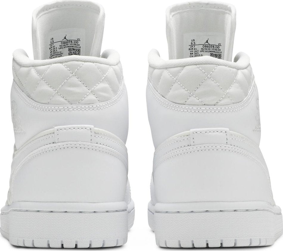 Wmns Air Jordan 1 Mid SE White Quilted