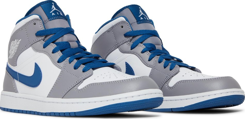 Air Jordan 1 Mid Cement True Blue