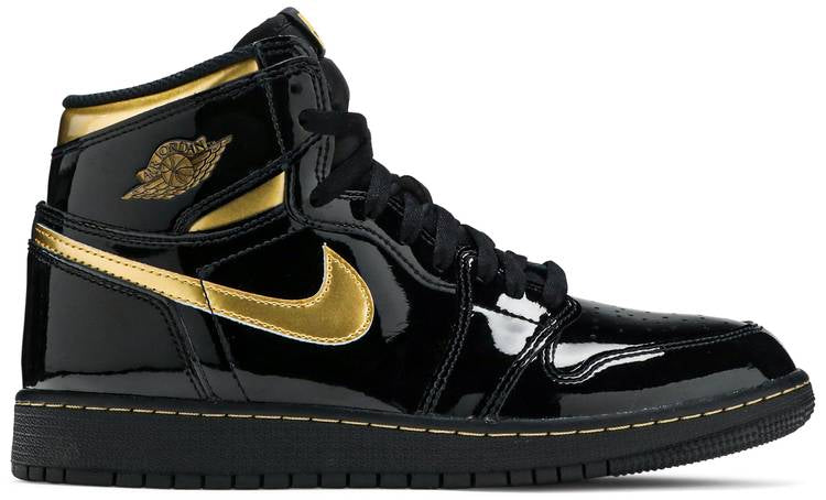 Air Jordan 1 Retro High OG GS Black Metallic Gold