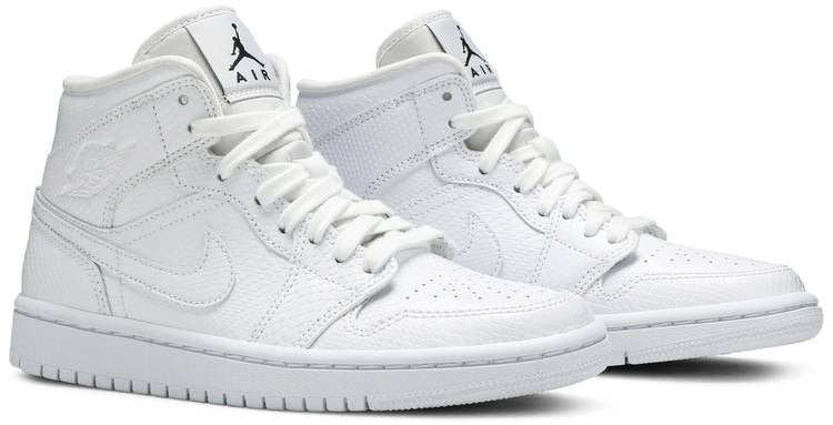 Air Jordan 1 Mid White Snakeskin