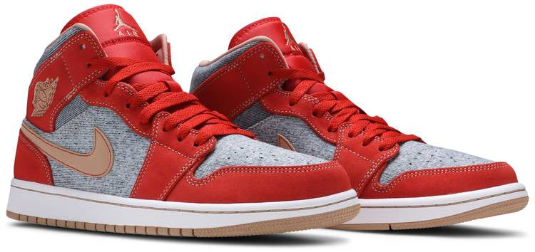 Air Jordan 1 Mid Denim Red