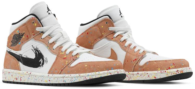 Air Jordan 1 Mid SE Brushstroke Paint Splatter