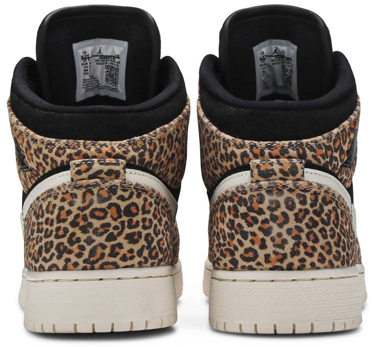 Air Jordan 1 Mid SE GS Leopard