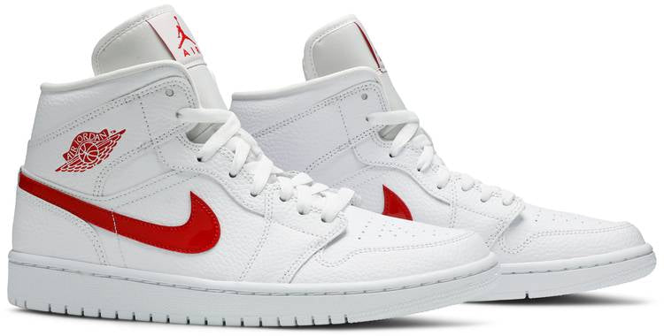 Air Jordan 1 Mid White University Red