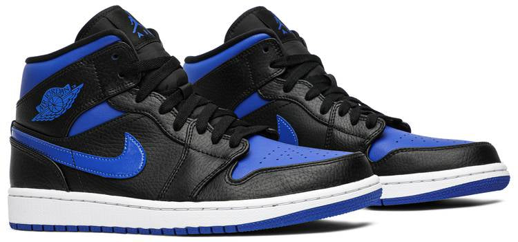 Air Jordan 1 Mid Black Hyper Royal