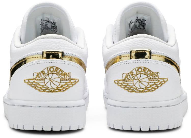 Wmns Air Jordan 1 Retro Low White Metallic Gold