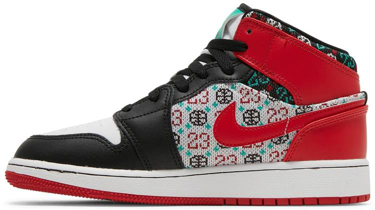 Air Jordan 1 Mid SE GS Ugly Christmas Sweater