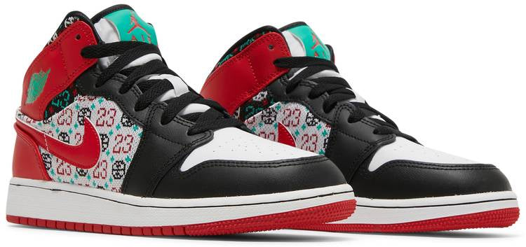 Air Jordan 1 Mid SE GS Ugly Christmas Sweater