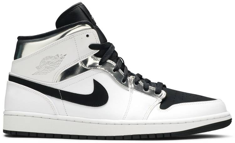 Air Jordan 1 Mid White Silver