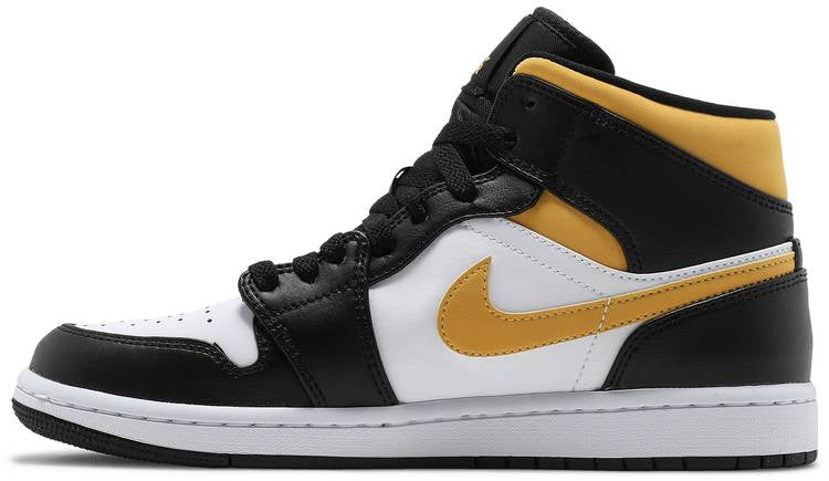 Air Jordan 1 Mid Black University Gold